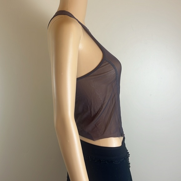 Free People Sheer Mesh Plum Tank - Picture 3 of 5